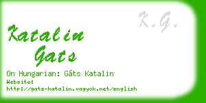 katalin gats business card